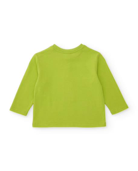 T-shirt bébé garçon en jersey à imprimé ours brun Vert 2 - vertbaudet enfant 