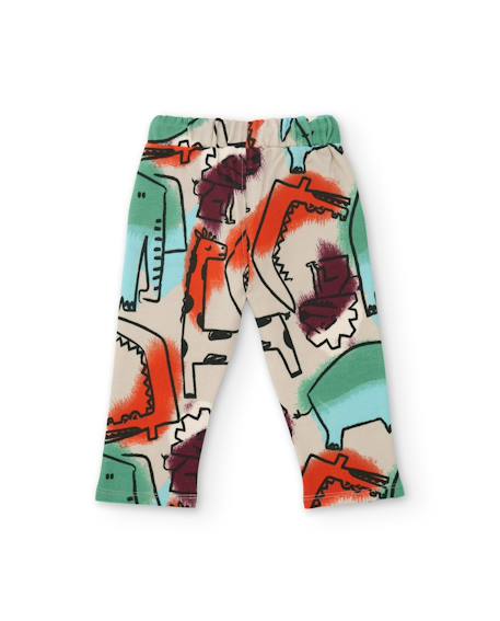 Ensemble garçon en molleton avec sweat rhinocéros et pantalon imprimé Vert 5 - vertbaudet enfant 