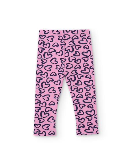 Ensemble fille en molleton avec sweat à cœurs et legging assorti Rose 6 - vertbaudet enfant 