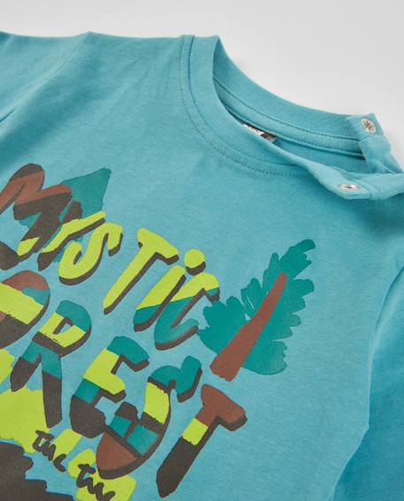 T-shirt bébé garçon en jersey manches longues à motif graphique Bleu 3 - vertbaudet enfant 