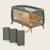 Lit parapluie parc bébé 3en1 sven plus 0-36 mois avec table à langer et moustiquaire Beige latte+Beige olive+Grey scandi 8 - vertbaudet enfant 