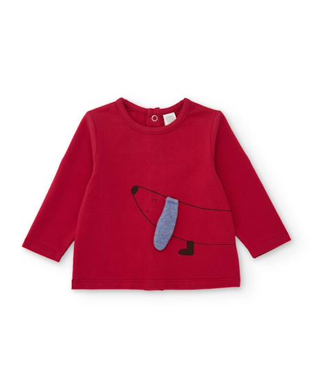 Ensemble en peluche pour bébé avec illustration de petit chien Rouge 2 - vertbaudet enfant 