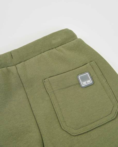 Pantalon en molleton pour garçon avec taille réglable et cordon de serrage Vert 4 - vertbaudet enfant 