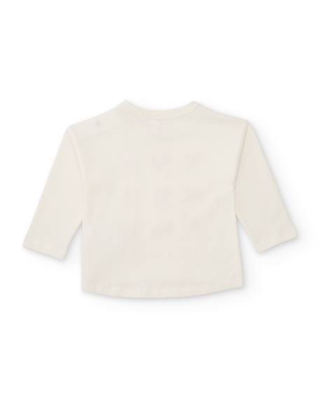 T-shirt en maille à manches longues pour bébé fille avec motif de nœuds Blanc 2 - vertbaudet enfant 