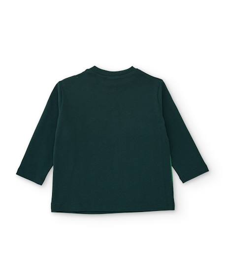 T-shirt bébé garçon en jersey à manches longues et imprimé crocodile Vert 2 - vertbaudet enfant 