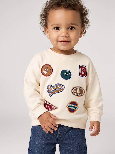 Sweat bébé garçon écru 1 - vertbaudet enfant 