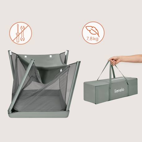 Lit parapluie 2en1 mila ultra-léger avec matelas 4 cm et sac Beige cream+Beige taupe+Green sage 17 - vertbaudet enfant 