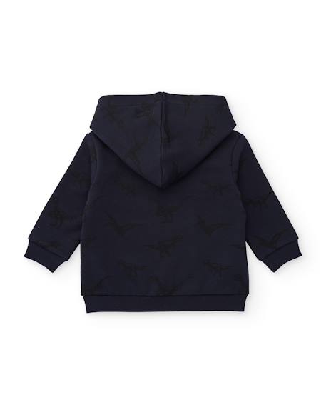 Ensemble en molleton pour bébé garçon avec sweat à capuche et imprimé dinosaures Bleu 5 - vertbaudet enfant 