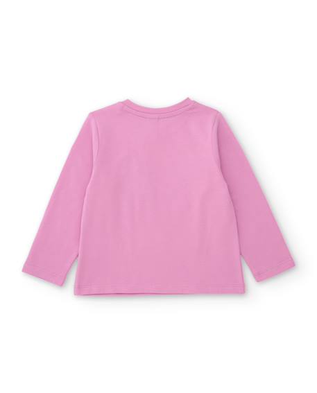 T-shirt à manches courtes fille en jersey avec motif nœud Rose 3 - vertbaudet enfant 