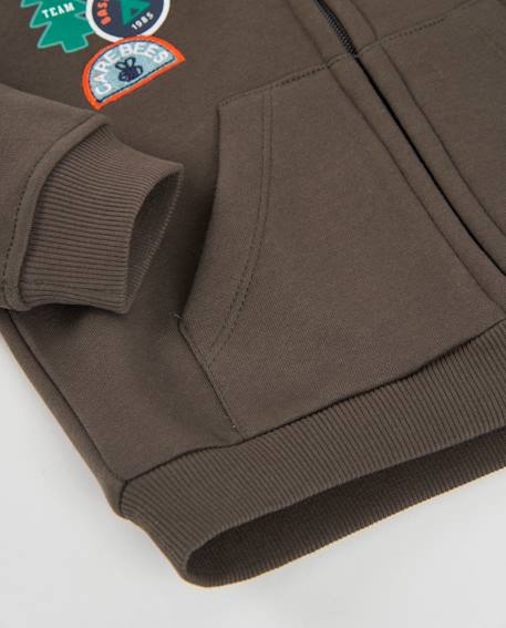 Sweat en molleton pour bébé garçon avec capuche Marron 4 - vertbaudet enfant 