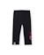 Legging fille en molleton extensible à motif cœur Noir 1 - vertbaudet enfant 