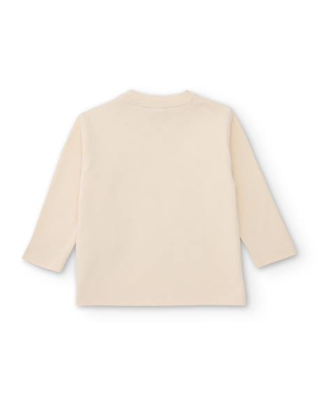 T-shirt bébé garçon en jersey à motif animaux et manches longues Blanc 2 - vertbaudet enfant 