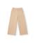 Pantalon de fille en tricot avec jambe large et finition texturée Beige 1 - vertbaudet enfant 