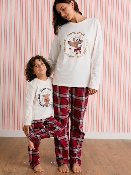 Pyjama garçon Noël Capsule Famille écru 1 - vertbaudet enfant 