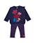 Ensemble en molleton pour fille avec sweat et legging imprimé cœurs Bleu 2 - vertbaudet enfant 