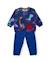Ensemble garçon en molleton sweat imprimé dinosaures et pantalon Bleu 1 - vertbaudet enfant 