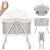 Lit bébé berceau 2en1 gaya pliable avec 4 roues et moustiquaire Beige latte+Beige sand 7 - vertbaudet enfant 