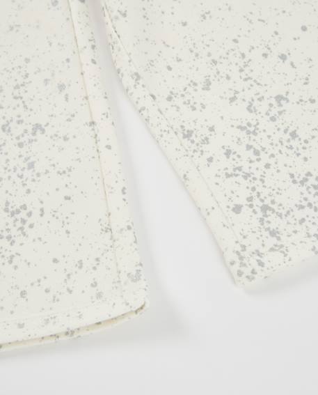 Pantalon pour fille en molleton avec coupe ample et imprimé subtil Blanc 4 - vertbaudet enfant 