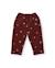 Pantalon bébé fille en tissu tissé avec broderie et taille élastique Rouge 2 - vertbaudet enfant 