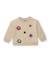 Ensemble fille en molleton avec sweat fleuri et legging imprimé Beige 2 - vertbaudet enfant 