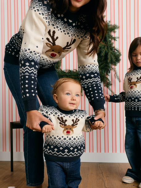 Pull de Noël bébé garçon Capsule Famille marine 6 - vertbaudet enfant 
