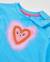 T-shirt fille en jersey à motif cœur et manches longues Bleu 3 - vertbaudet enfant 