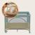 Lit parapluie parc bébé 3en1 laura 0-36 mois avec matelas haute densité et roulettes Beige sand+Black carbon+Green sage+Grey concrete+Pink nude 14 - vertbaudet enfant 
