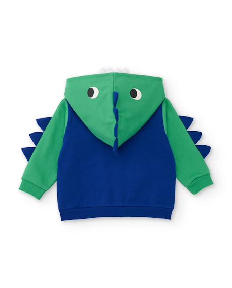 Ensemble molleton garçon  sweat zippé et pantalon imprimé Bleu 5 - vertbaudet enfant 