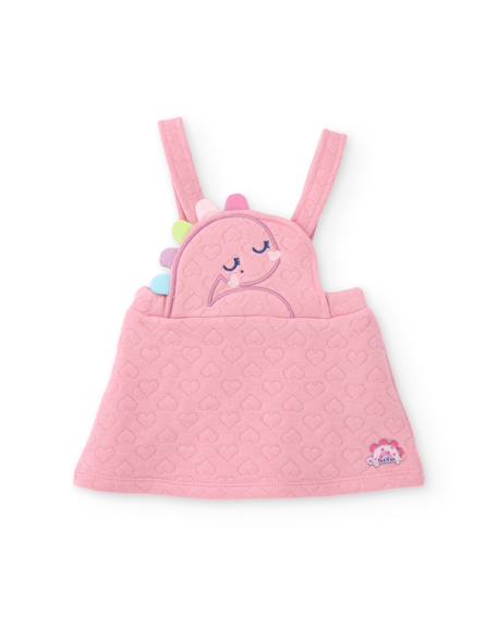 Ensemble bébé avec robe en tissu plat et t-shirt en maille Rose 4 - vertbaudet enfant 