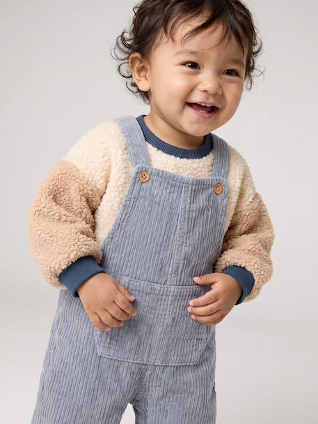 Ensemble salopette et sweat bébé bleu grisé 12 - vertbaudet enfant 
