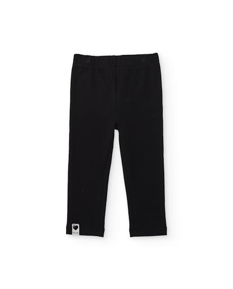 Legging bébé fille en jersey stretch taille confortable Noir 1 - vertbaudet enfant 