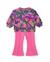 Ensemble en molleton bébé fille avec sweat fleuri et pantalon assorti Violet 1 - vertbaudet enfant 