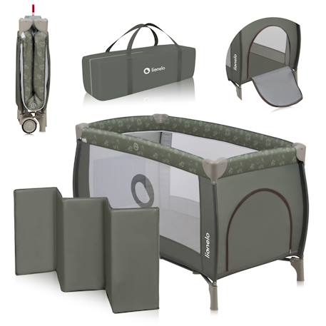 Lit parapluie parc bébé 3en1 sven plus 0-36 mois avec table à langer et moustiquaire Beige latte+Beige olive+Grey scandi 7 - vertbaudet enfant 