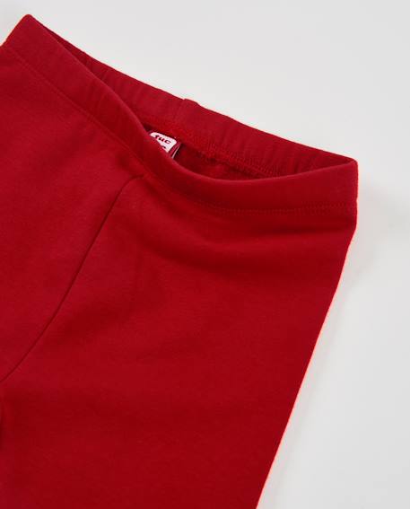 Legging fille en molleton avec taille élastique et matière chaude Rouge 3 - vertbaudet enfant 