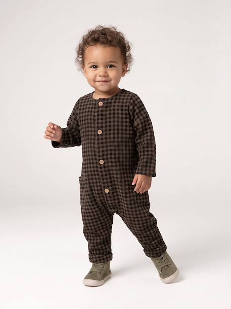 Combinaison longue bébé garçon anthracite 1 - vertbaudet enfant 