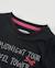 T-shirt fille en maille avec lettres brillantes et nœuds fuchsia Noir 3 - vertbaudet enfant 