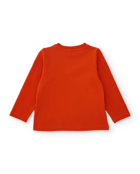 T-shirt fille en jersey imprimé floral à manches longues Orange 2 - vertbaudet enfant 