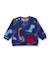 Ensemble garçon en molleton sweat imprimé dinosaures et pantalon Bleu 2 - vertbaudet enfant 
