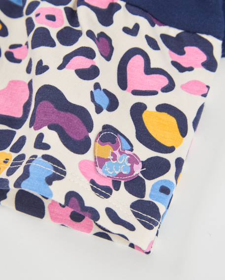Robe fille en molleton chaud avec imprimé lettrage Bleu 4 - vertbaudet enfant 