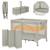 Lit parapluie parc bébé 3en1 laura 0-36 mois avec matelas haute densité et roulettes Beige sand+Black carbon+Green sage+Grey concrete+Pink nude 1 - vertbaudet enfant 