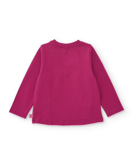 T-shirt fille en jersey avec nœuds décoratifs et design original Violet 2 - vertbaudet enfant 