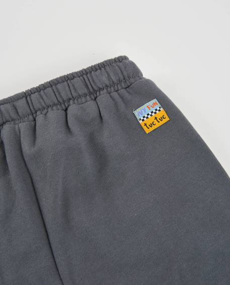 Pantalon de jogging garçon en molleton avec taille réglable Gris 4 - vertbaudet enfant 