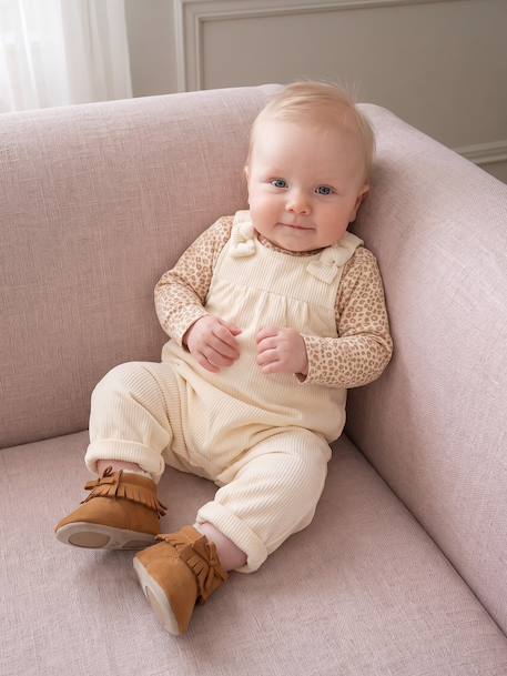 Ensemble salopette et body bébé fille vanille 3 - vertbaudet enfant 