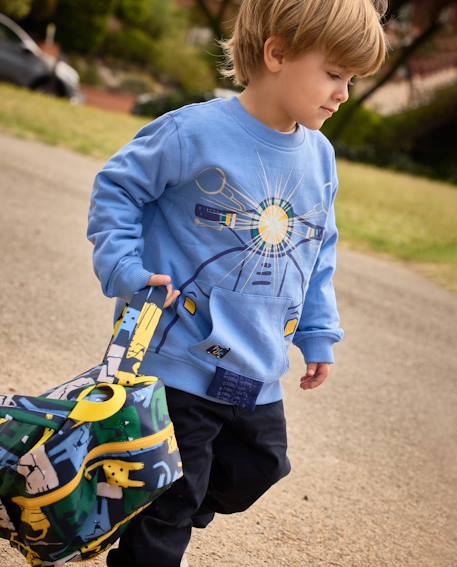 Pantalon droit garçon en coton résistant Bleu 1 - vertbaudet enfant 