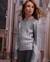 Pull fille en tricot côtelé avec touches argentées Gris 1 - vertbaudet enfant 
