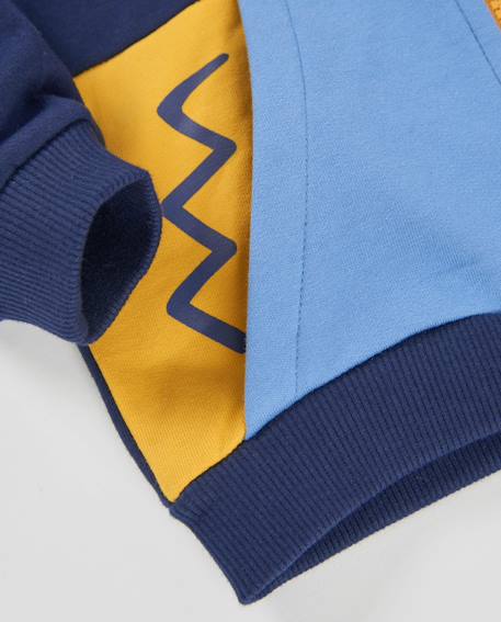 Sweat zippé bébé garçon en molleton doux à capuche avec oreilles Bleu 4 - vertbaudet enfant 