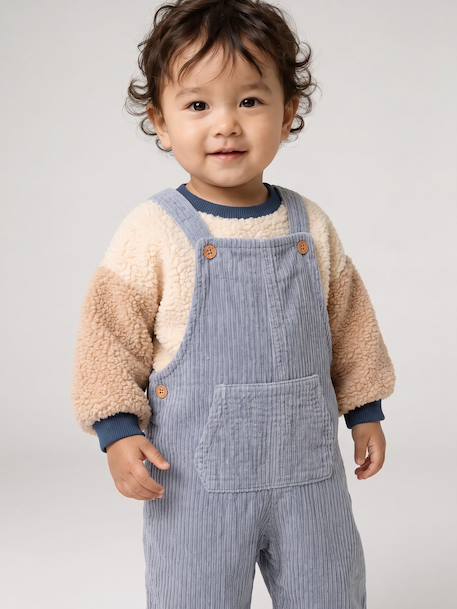 Ensemble salopette et sweat bébé bleu grisé 11 - vertbaudet enfant 