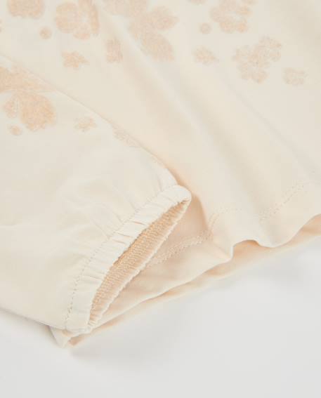 T-shirt de fille en maille avec manches longues et imprimé floral délicat Blanc 4 - vertbaudet enfant 