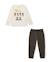 Ensemble garçon avec t-shirt en coton design skate et pantalon jogger Blanc 1 - vertbaudet enfant 