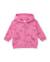 Sweat en molleton pour fille avec capuche, fermeture éclair et motif de nœuds Rose 1 - vertbaudet enfant 